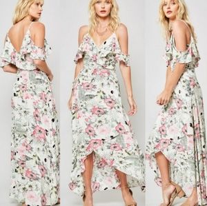 Floral book maxi dress